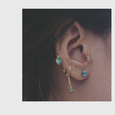 Blue Ocean Heart Ear Cuff