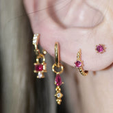 Vintage Ruby Red Stud