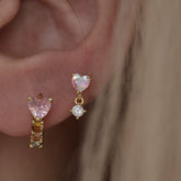 Candy Pink Heart Hoop