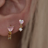 Candy Pink Heart Hoop