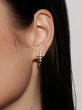 S925 Sterling Silver Moissanite Cross Stud Earrings
