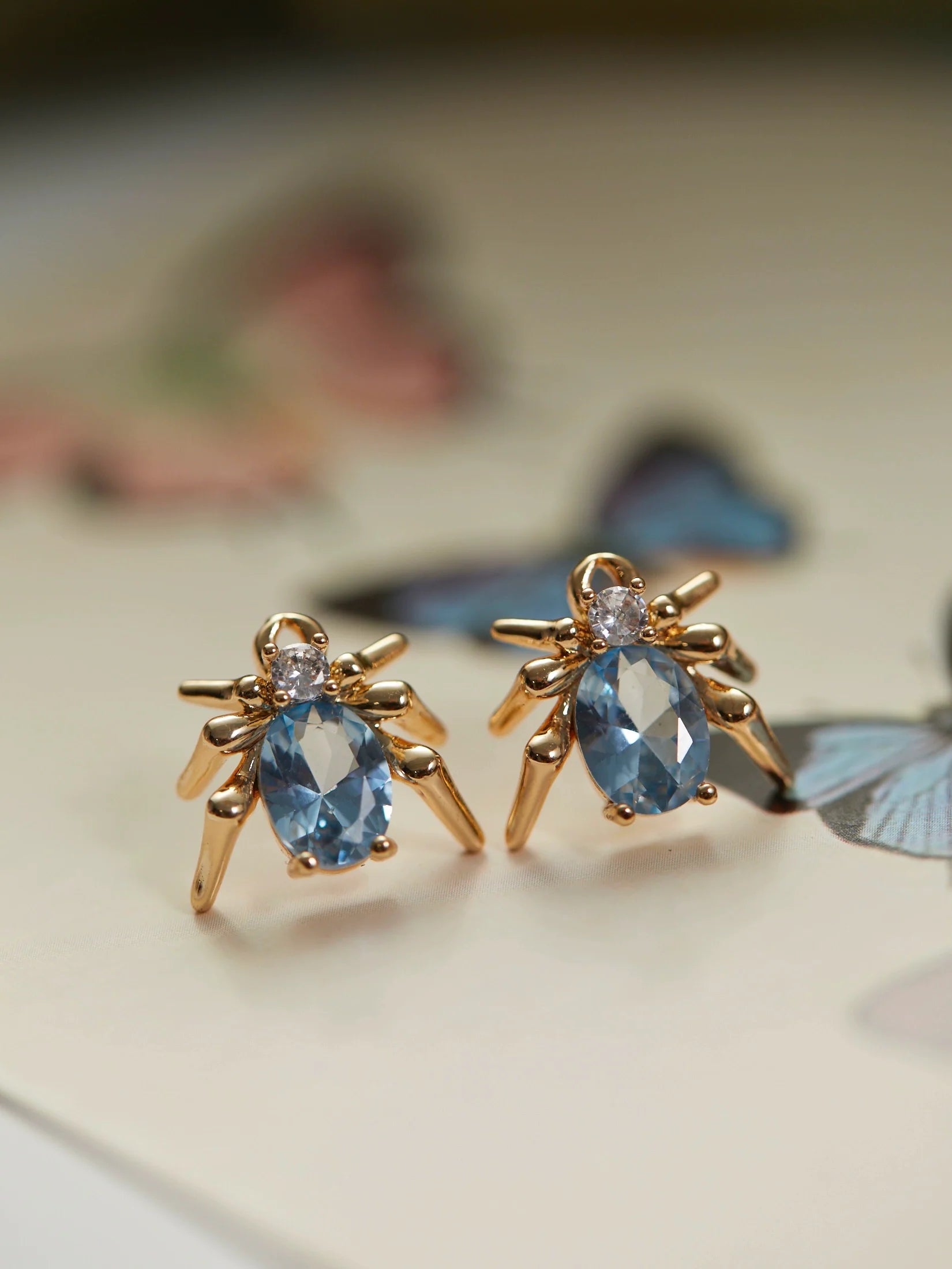 Original “Blue Rose Never Sleeps” Collection – Unique Blue Spider Jewelry (Stud Earrings, Ear Cuff, Adjustable Ring) Original “Blue Rose Never Sleeps” Collection – Unique Blue Spider Jewelry (Stud Earrings, Ear Cuff, Adjustable Ring)