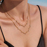 Stainless Steel Round CZ Necklace – 5A Zircon, Ultra Sparkly, Tarnish-Free Choker