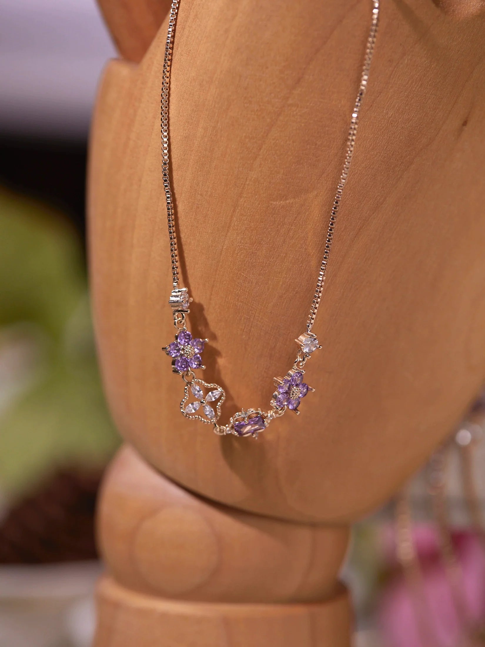 Original Purple Crystal Butterfly Bracelet – Vintage Inspired Dainty Zircon Jewelry, Unique Feminine Design Original Purple Crystal Butterfly Bracelet – Vintage Inspired Dainty Zircon Jewelry, Unique Feminine Design