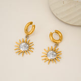 Sun & Portrait Pendant Earrings