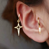 Asymmetrical North Star Ear Cuff
