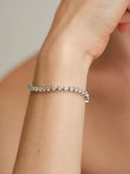 S925 Sterling Silver High-Carbon Diamond Heart Tennis Bracelet
