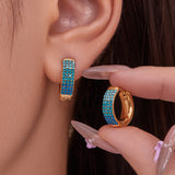 Colorful CZ Sphere Earrings