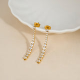 Luxe Crystal Tassel Pendant Studs