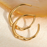 C-Shaped Hoop Earring