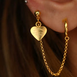 Heart Pendant Cartilage Stud