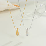 Waterdrop Pendant Necklace Stud
