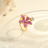 Big Purple Flower Ring