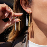 Classic Waterdrop Stainless Steel Statement Earrings – Minimalist Modern Design