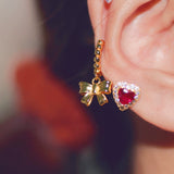 Sweet Heart Bow Stud