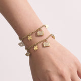 Heart Four-Leaf Clover Lock Necklace Bracelet