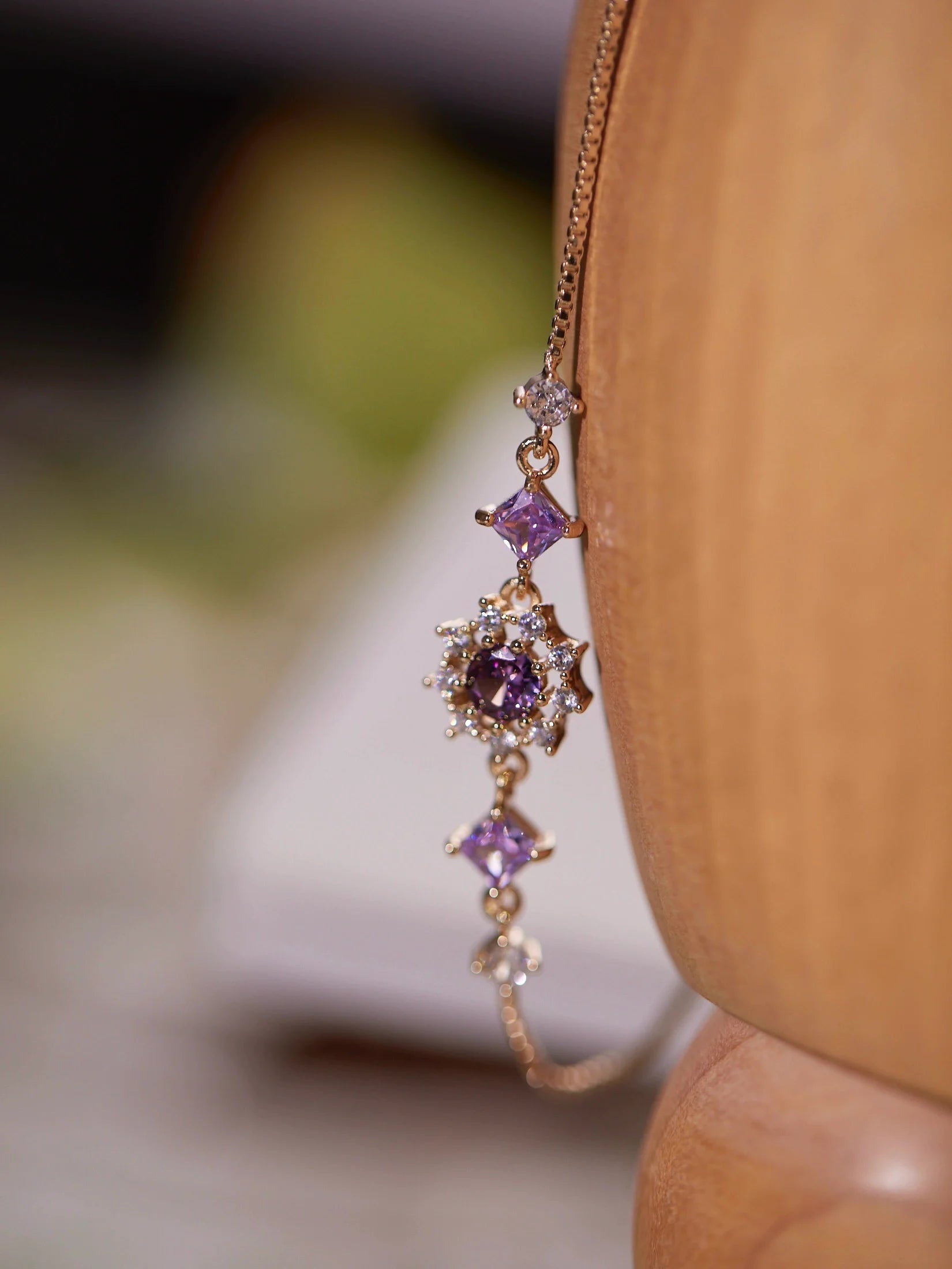 Original Purple Crystal Butterfly Bracelet – Vintage Inspired Dainty Zircon Jewelry, Unique Feminine Design Original Purple Crystal Butterfly Bracelet – Vintage Inspired Dainty Zircon Jewelry, Unique Feminine Design