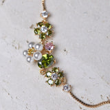 Misty Forest Olive Green Zircon Butterfly Birthstone Bracelet