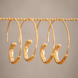 Minimalist C-Shaped Stainless Steel Hoop Earrings – PVD 18K Gold Plated Modern European Style Jewelry