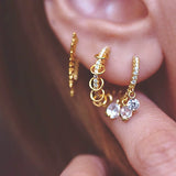 Modern Metal Sterling Silver Ear Hoop 925 Sterling Silver