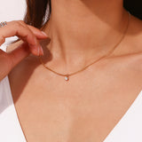 Asymmetrical Minimal Pendant Necklace