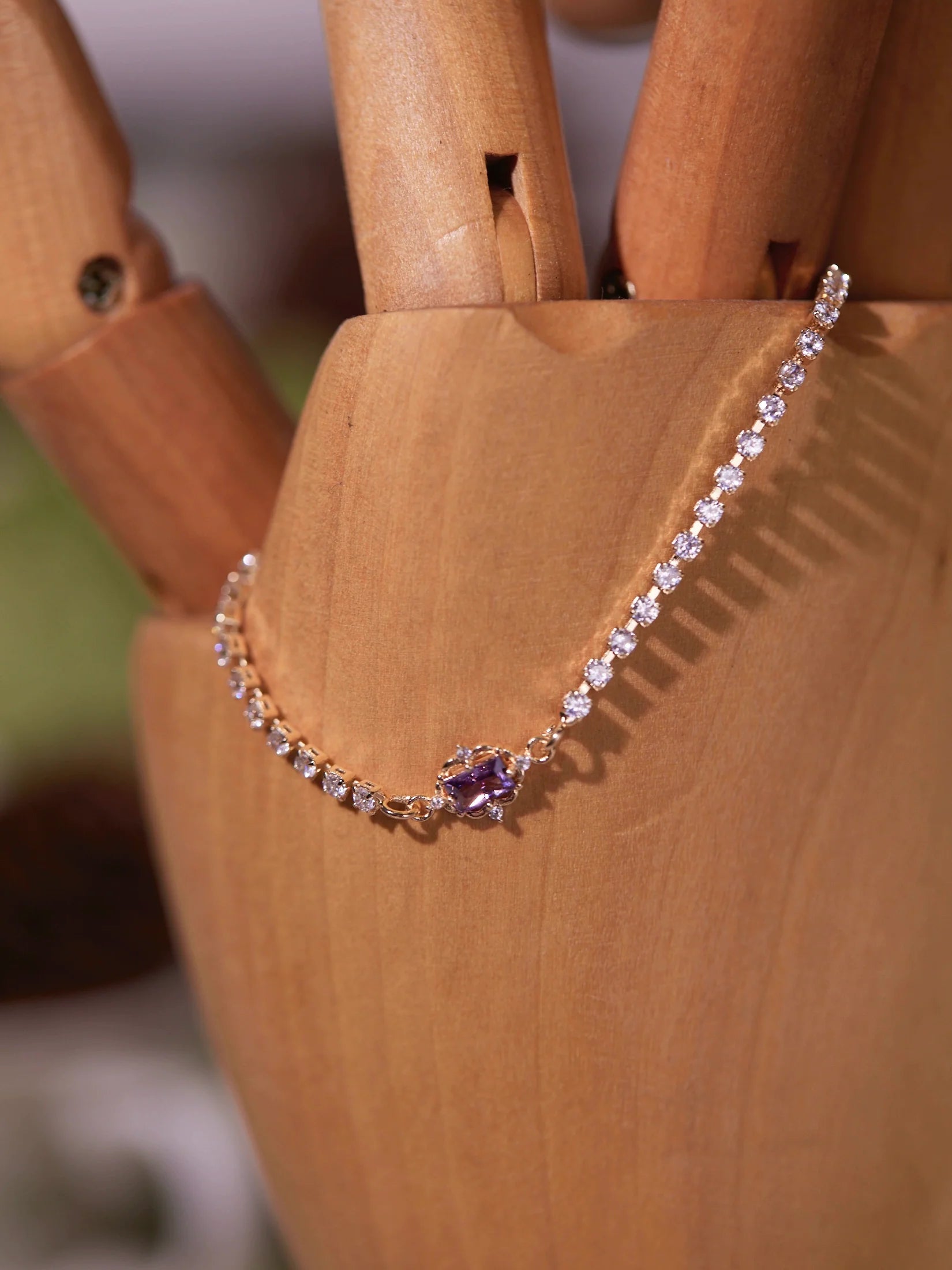 Original Purple Crystal Butterfly Bracelet – Vintage Inspired Dainty Zircon Jewelry, Unique Feminine Design Original Purple Crystal Butterfly Bracelet – Vintage Inspired Dainty Zircon Jewelry, Unique Feminine Design