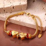 Crown Heart Pendant Bracelet