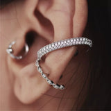 Sleep-Friendly Pavé C Ear Stud