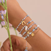 Natural Blue Stone Beaded Bracelet