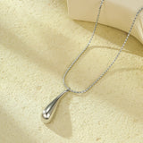 Oversized Teardrop Pendant Necklace
