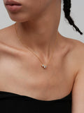18K Gold-Plated Stainless Steel Teardrop AAA Cubic Zirconia Necklace