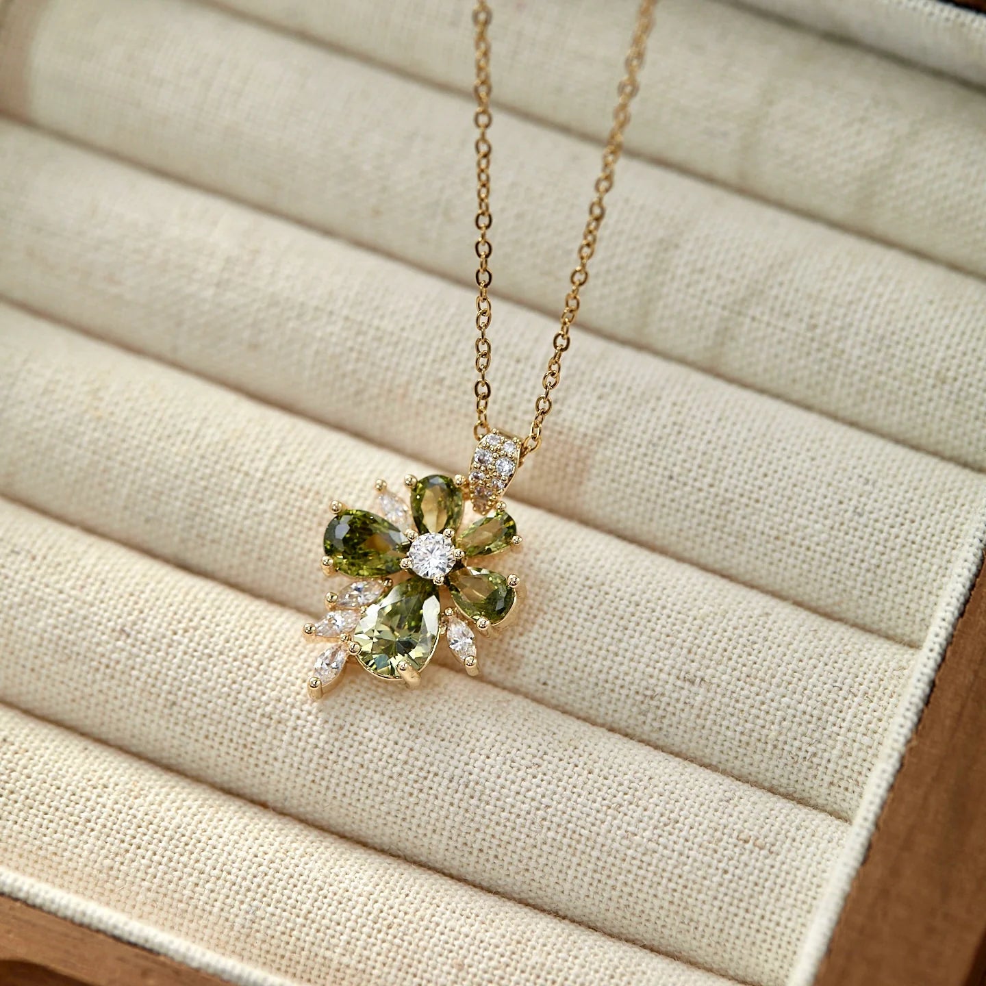 Misty Forest Olive Green Zircon Jewelry Set – Earrings, Ear Cuffs, Bracelet & Necklace, Vintage Forest-Inspired Design Misty Forest Olive Green Zircon Jewelry Set – Earrings, Ear Cuffs, Bracelet & Necklace, Vintage Forest-Inspired Design