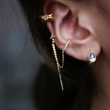 Mermaid Moon Teardrop Earring Sterling Silver