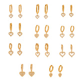 Delicate Hollow Heart Pendant Earrings