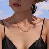 Stainless Steel Round CZ Necklace – 5A Zircon, Ultra Sparkly, Tarnish-Free Choker