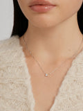 S925 Sterling Silver Moissanite Minimalist Round Pendant Necklace