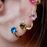 Rainbow CZ Mini Hoop