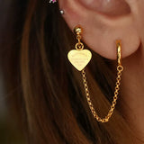 Heart Pendant Cartilage Stud