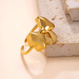 Stainless Steel Bow Knot Ring – Elegant Adjustable Titanium Steel Band, Chic Minimalist Jewelry for Women