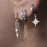 North Star Tassel Ear Cuff 925 Sterling Silver