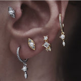 Vintage Pearl Evil Eye Stud Sterling Silver