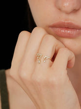 S925 Sterling Silver French Chandelier Tassel Ring