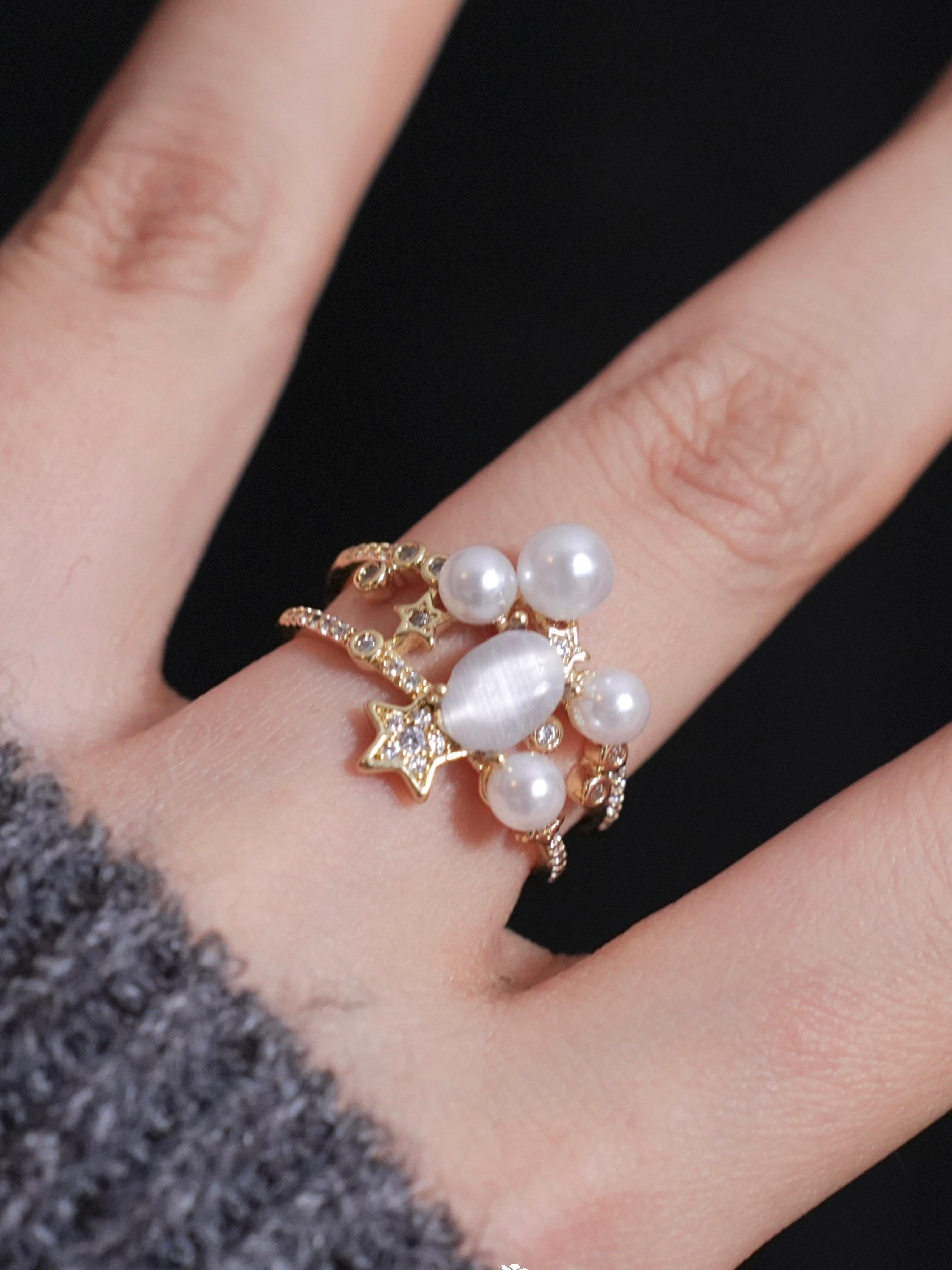 pearl cluster ring pearl cluster ring
