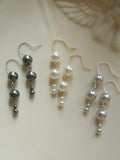 vintage pearl drop earrings