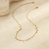 Minimalist Metal Disc & Bead Necklace – Titanium & Stainless Steel Jewelry