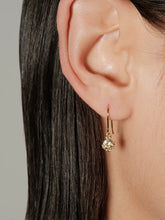 S925 Sterling Silver Gold Ball Cubic Zirconia Stud & Hook Earrings