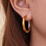 Two-Tone Hoop Earring