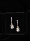 vintage pearl drop earrings