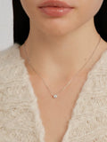 S925 Sterling Silver Moissanite Minimalist Round Pendant Necklace