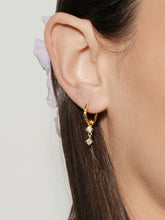 S925 Sterling Silver Double Cubic Zirconia Hoop Earrings